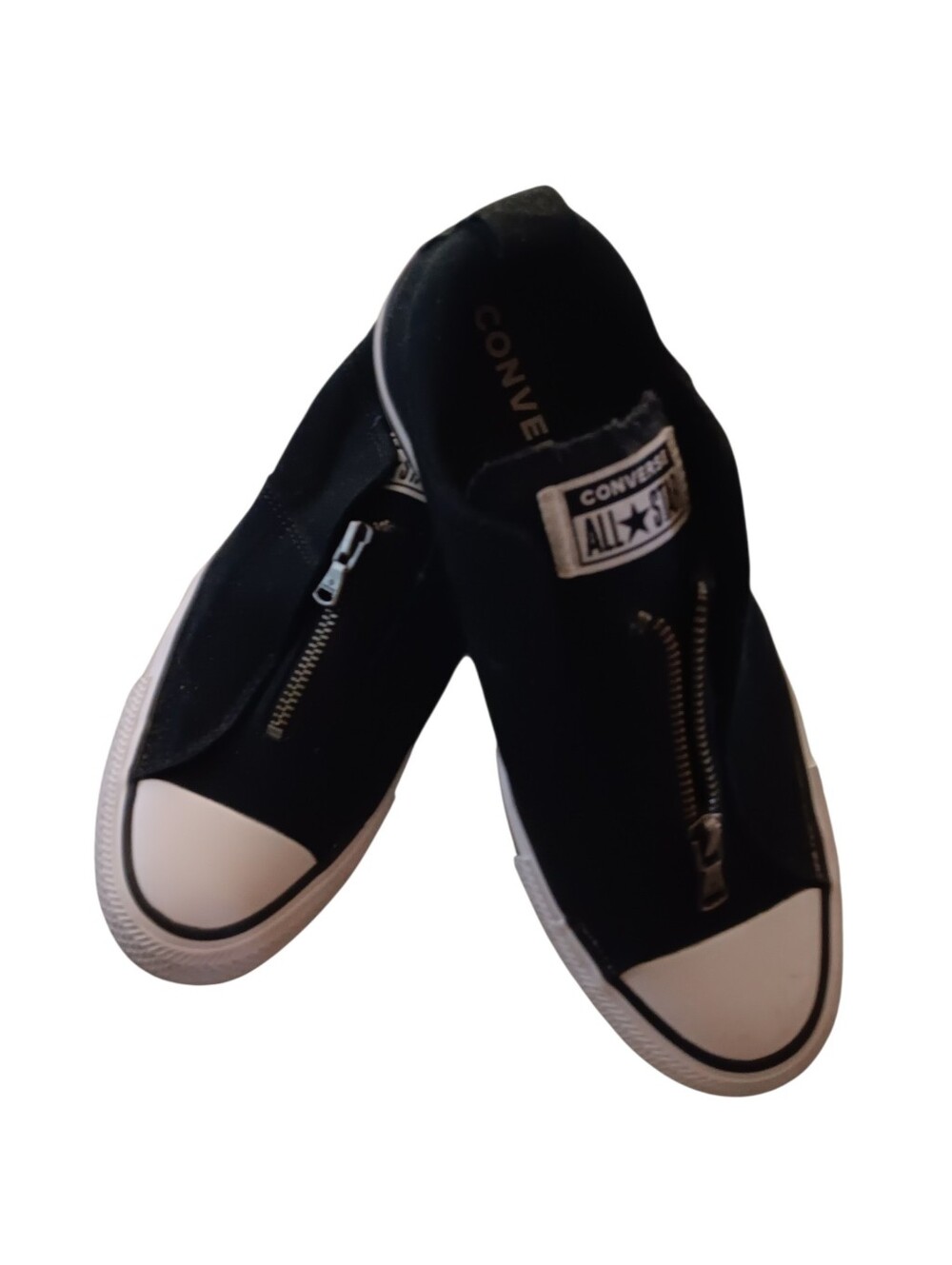 NEW Unique/Hard To Find Zip-Up Women's Converse Blk & White Size 7.5